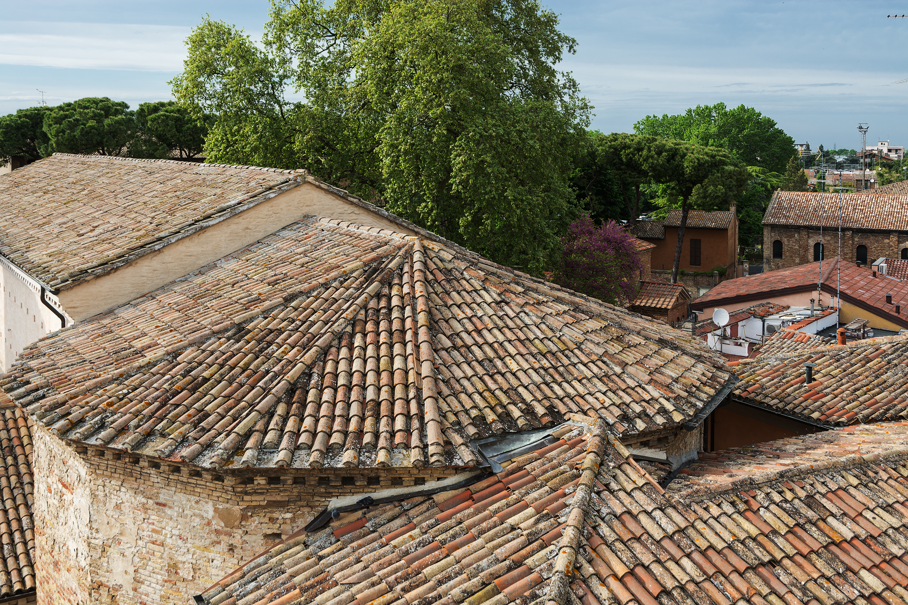 The roof terrace view on St. Vitale Basilic and Mausoleum of Galla Placidia 41- The roof terrace view (Galla Placidia)