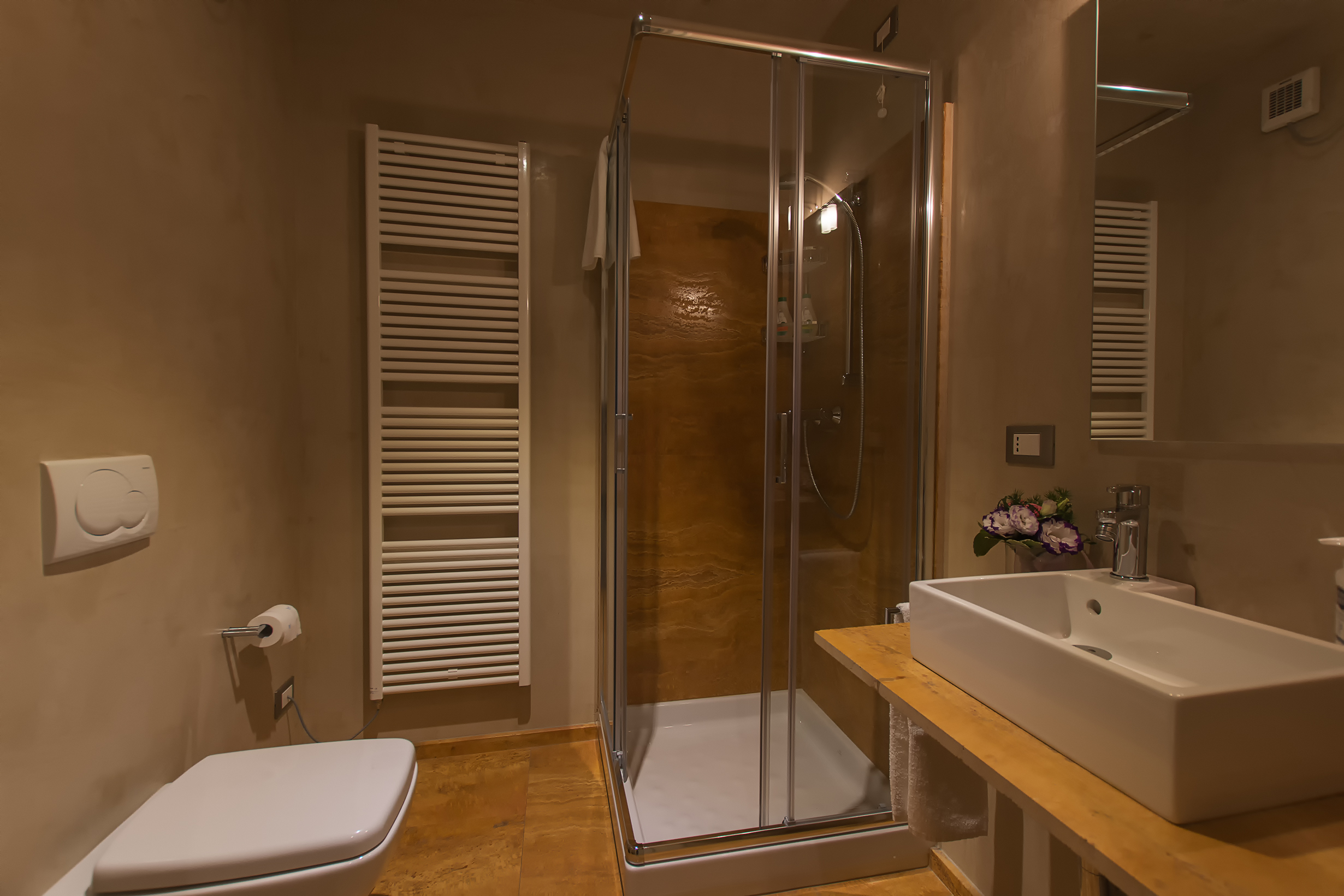 The comfortable bathroom